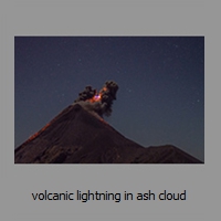 volcanic lightning in ash cloud